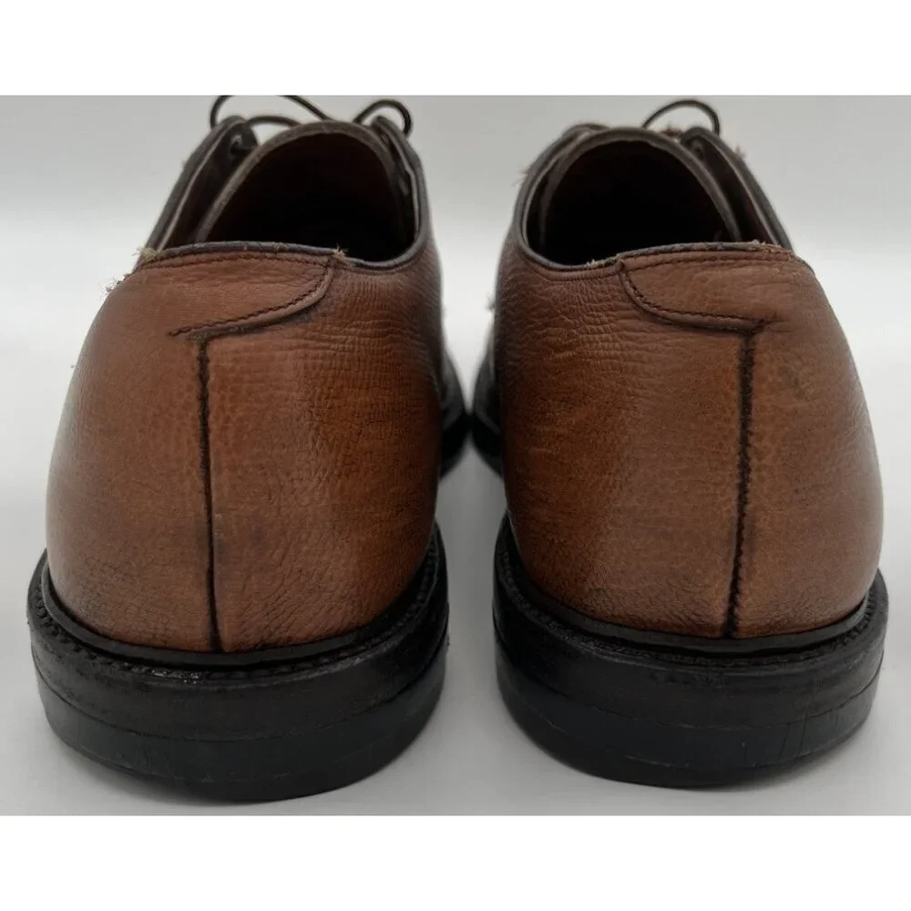 Hanover LB Sheppard Vtg Shoes Derby Pebbled Brown Leather 11 C/R Goodyear Welt